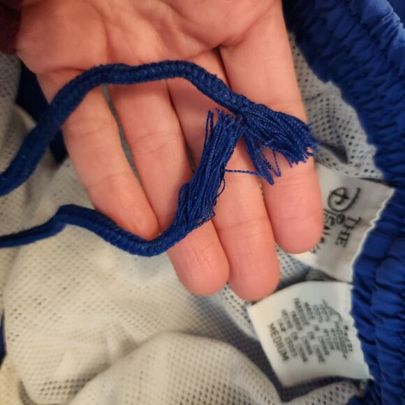 Vtg Disney Store Mickey Mouse Swim Trunk Shorts Sz Medium Mens Embroidered Blue - Picture 10 of 12